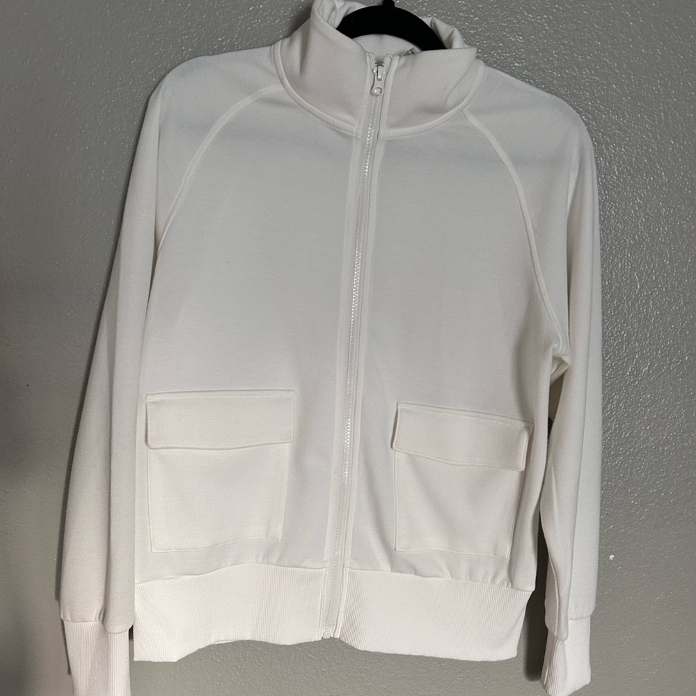 90 Degrees Women's Cream Bomber Jacket